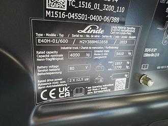 Wózki widłowe używane LINDE E40/600H ELEKTRO VIERRADFRONTSTAPLER (12960675)