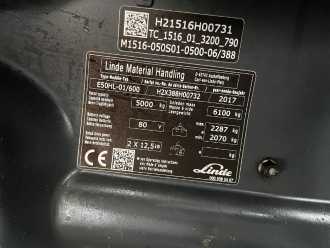 Wózki widłowe używane LINDE E50HL-01/600 ELEKTRO VIERRADFRONTSTAPLER (12953319)