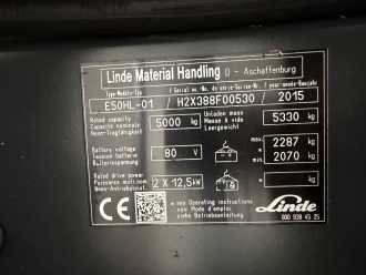 Wózki widłowe używane LINDE E50HL ELEKTRO VIERRADFRONTSTAPLER (13025067)
