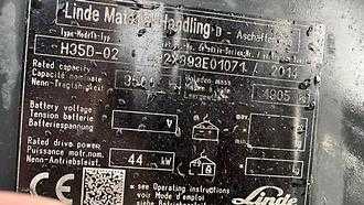 Wózki widłowe używane LINDE H 35 D-02 - 2014er DIESEL VIERRADFRONTSTAPLER (13073382)