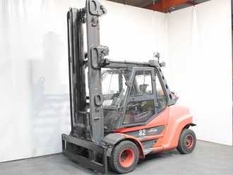Wózki widłowe używane LINDE H 80 T-03/900 396 GAS VIERRADFRONTSTAPLER (13064340) backdrop