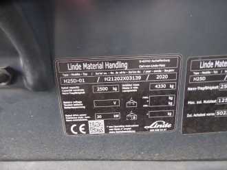 Wózki widłowe używane LINDE H25D DIESEL VIERRADFRONTSTAPLER (13071235)