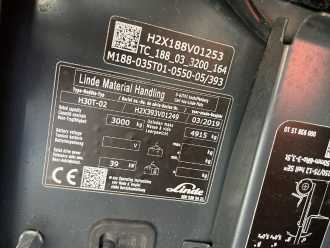 Wózki widłowe używane LINDE H30T-02 GAS VIERRADFRONTSTAPLER (13038464)