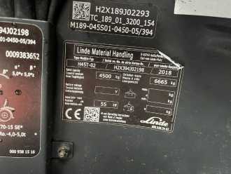 Wózki widłowe używane LINDE H45T-02 GAS VIERRADFRONTSTAPLER (13074871)