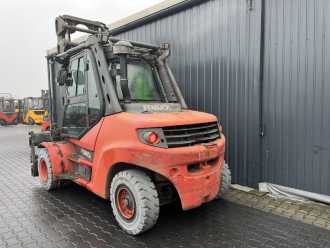 Wózki widłowe używane LINDE H80D-01/900 DIESEL VIERRADFRONTSTAPLER (13058655)