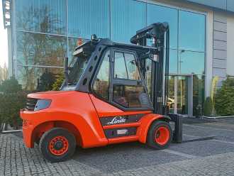 Wózki widłowe używane LINDE H80D-02/900 DIESEL VIERRADFRONTSTAPLER (13005090)
