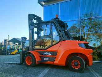 Wózki widłowe używane LINDE H80D-02/900 DIESEL VIERRADFRONTSTAPLER (13005090)