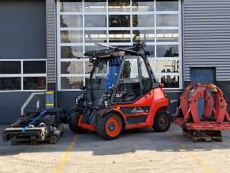 Wózki widłowe używane LINDE H80D-02 DIESEL VIERRADFRONTSTAPLER (13074790) backdrop