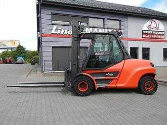 Wózki widłowe używane LINDE H80D-03/1100 Side shift , only 852 mth !!! DIESEL VIERRADFRONTSTAPLER (12999466) backdrop