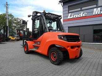 Wózki widłowe używane LINDE H80D-03/1100 Side shift , only 852 mth !!! DIESEL VIERRADFRONTSTAPLER (12999466)