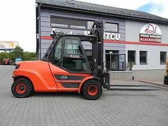 Wózki widłowe używane LINDE H80D-03/1100 Side shift , only 852 mth !!! DIESEL VIERRADFRONTSTAPLER (12999466)