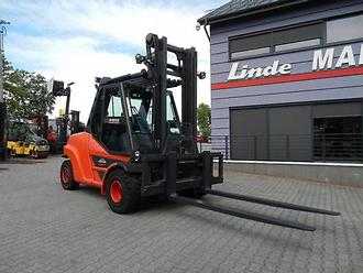 Wózki widłowe używane LINDE H80D-03/1100 Side shift , only 852 mth !!! DIESEL VIERRADFRONTSTAPLER (12999466)