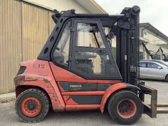 Wózki widłowe używane LINDE H80D-03 DIESEL VIERRADFRONTSTAPLER (12995647)