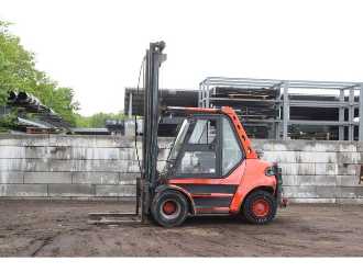 Wózki widłowe używane LINDE H80D-03 DIESEL VIERRADFRONTSTAPLER (13041192) backdrop