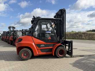 Wózki widłowe używane LINDE H80D-03 DIESEL VIERRADFRONTSTAPLER (13064889)
