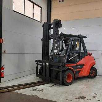 Wózki widłowe używane LINDE H80D/900 DIESEL VIERRADFRONTSTAPLER (13068689)