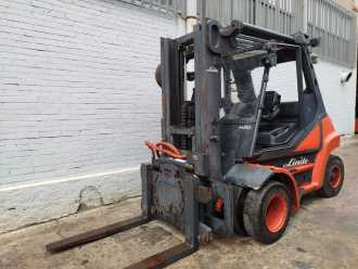 Wózki widłowe używane LINDE H80D DIESEL VIERRADFRONTSTAPLER (13016866) backdrop