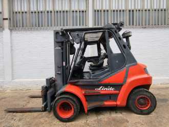 Wózki widłowe używane LINDE H80D DIESEL VIERRADFRONTSTAPLER (13016866)
