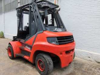 Wózki widłowe używane LINDE H80D DIESEL VIERRADFRONTSTAPLER (13016866)