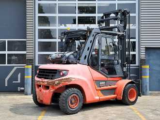 Wózki widłowe używane LINDE H80T-03/900 GAS VIERRADFRONTSTAPLER (13046531)