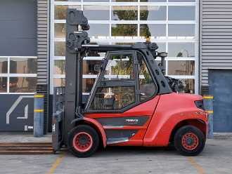 Wózki widłowe używane LINDE H80T-03/900 GAS VIERRADFRONTSTAPLER (13046546)