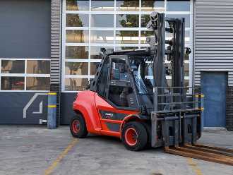Wózki widłowe używane LINDE H80T-03/900 GAS VIERRADFRONTSTAPLER (13046546)