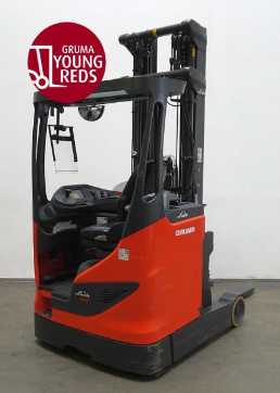Wózki widłowe używane LINDE R 12 B 1120 ELEKTRO SCHUBMASTSTAPLER (12947903) backdrop