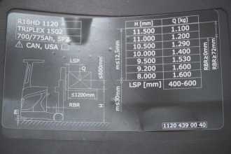 Wózki widłowe używane LINDE R 16 HD 1120 ELEKTRO SCHUBMASTSTAPLER (13037722)