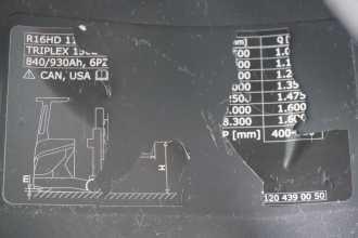 Wózki widłowe używane LINDE R 16 HD 1120 ELEKTRO SCHUBMASTSTAPLER (13038587)
