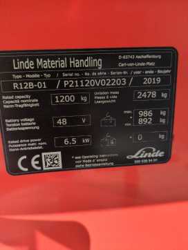 Wózki widłowe używane LINDE R12B-1120-01 ELEKTRO SCHUBMASTSTAPLER (13033802)