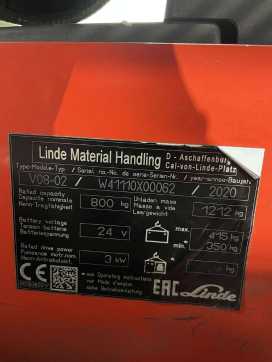 Wózki widłowe używane LINDE V08-02-1110 ELEKTRO NIEDERHUBKOMMISSIONIERER (13013216)