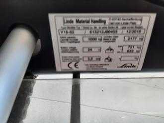 Wózki widłowe używane LINDE V10  ELEKTRO HOCHHUBKOMMISSIONIERER (13038022)