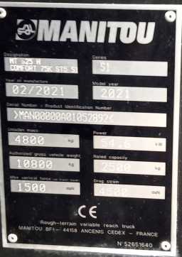 Wózki widłowe używane MANITOU MT 625 H (66) WEITERE TELESKOPARMSTAPLER (12989127)