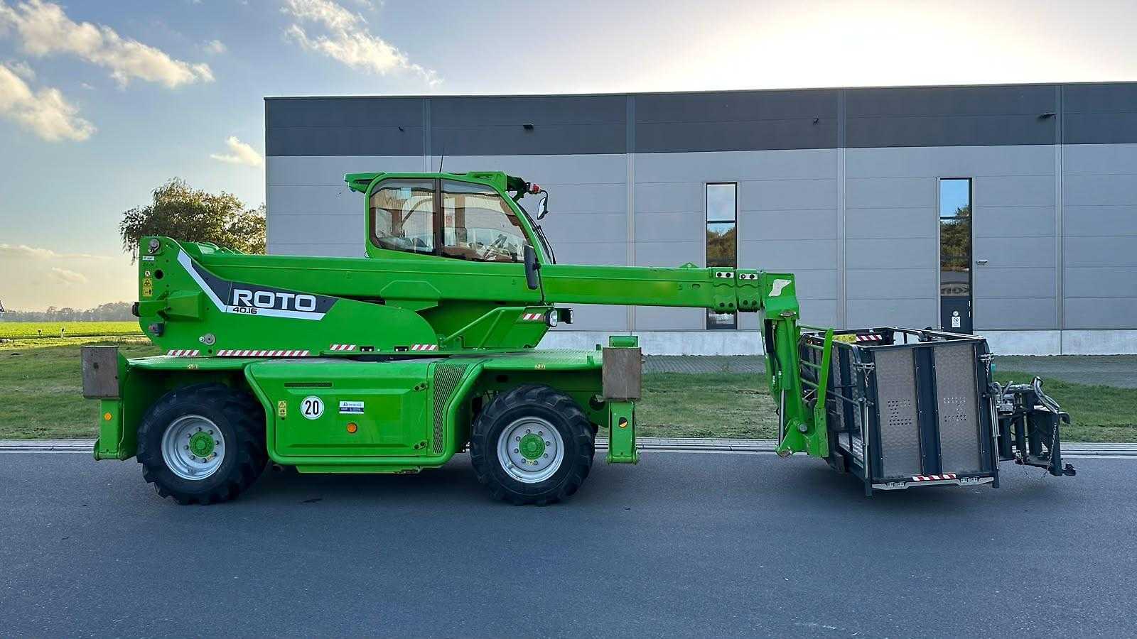 Wózki widłowe używane MERLO Roto 40.16 - 2019er - Viel Zubehör DIESEL TELESKOPARMSTAPLER (13076180)